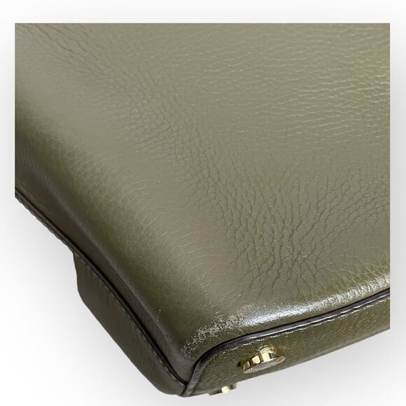 Michael Kors Bedford Medium Soft Leather Tote in Green - Picture 14 of 16